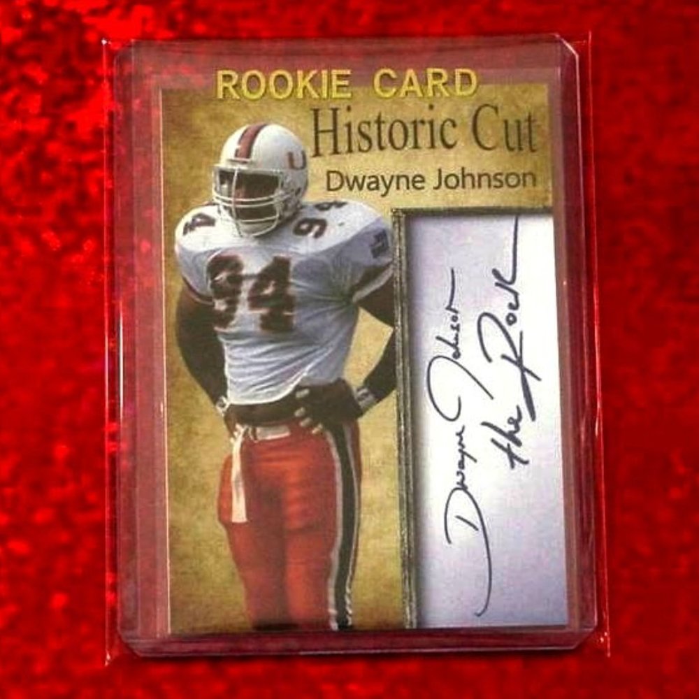 Dwayne Johnson "The Rock" Rookie Facsimilie Autograph Card